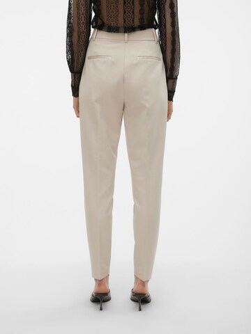 VERO MODA Slim fit Pleated Pants 'Holly' in Grey: front