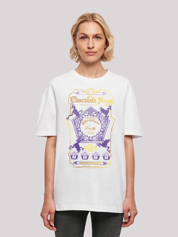 T-shirt 'Harry Potter Chocolate Frogs' F4NT4STIC en blanc : devant