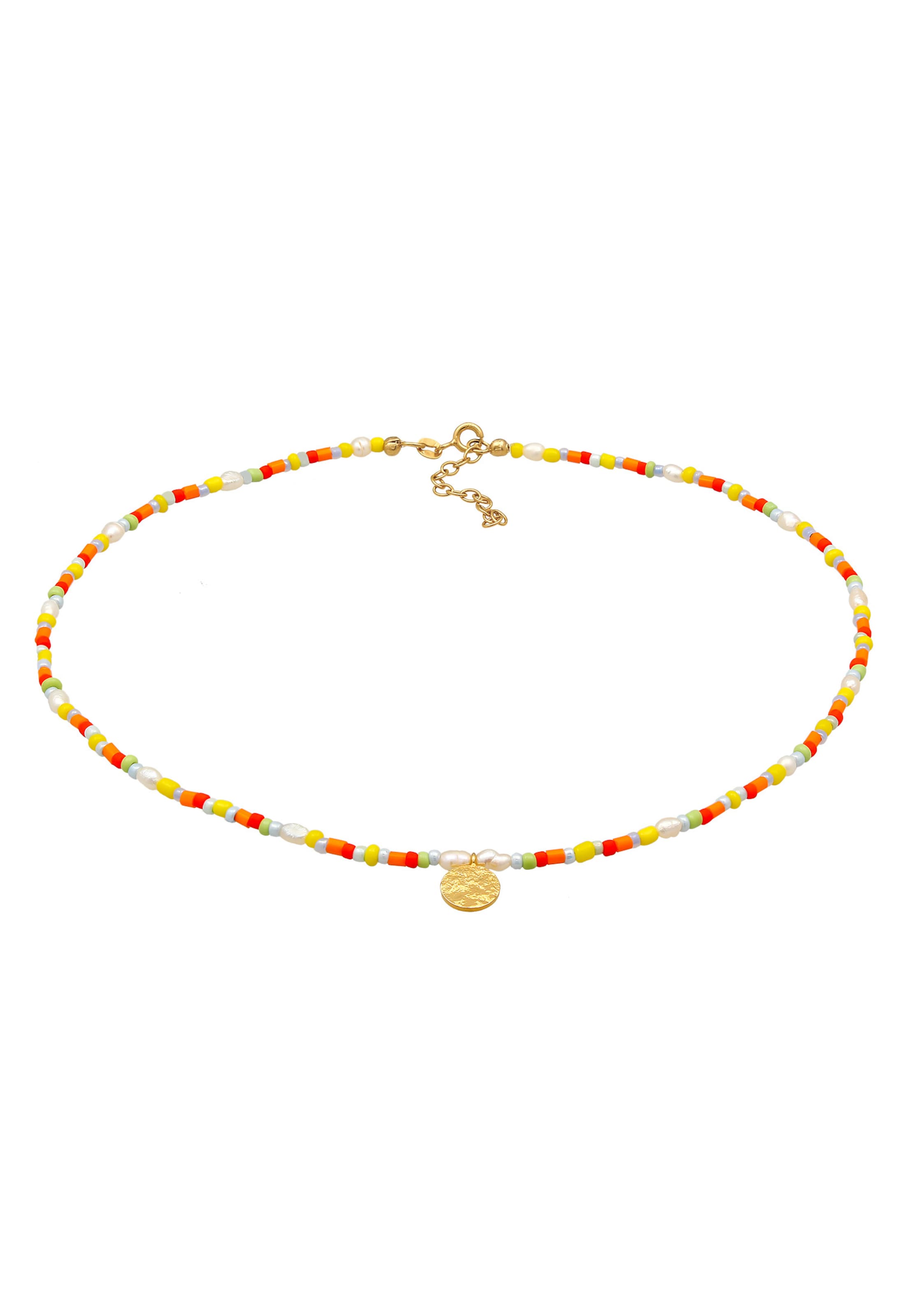 ELLI Řetízek - zlatá / zelená / červená / bílá, Produkt