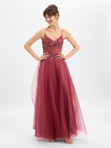 Robe de soirée Luxuar Fashion en rouge : devant