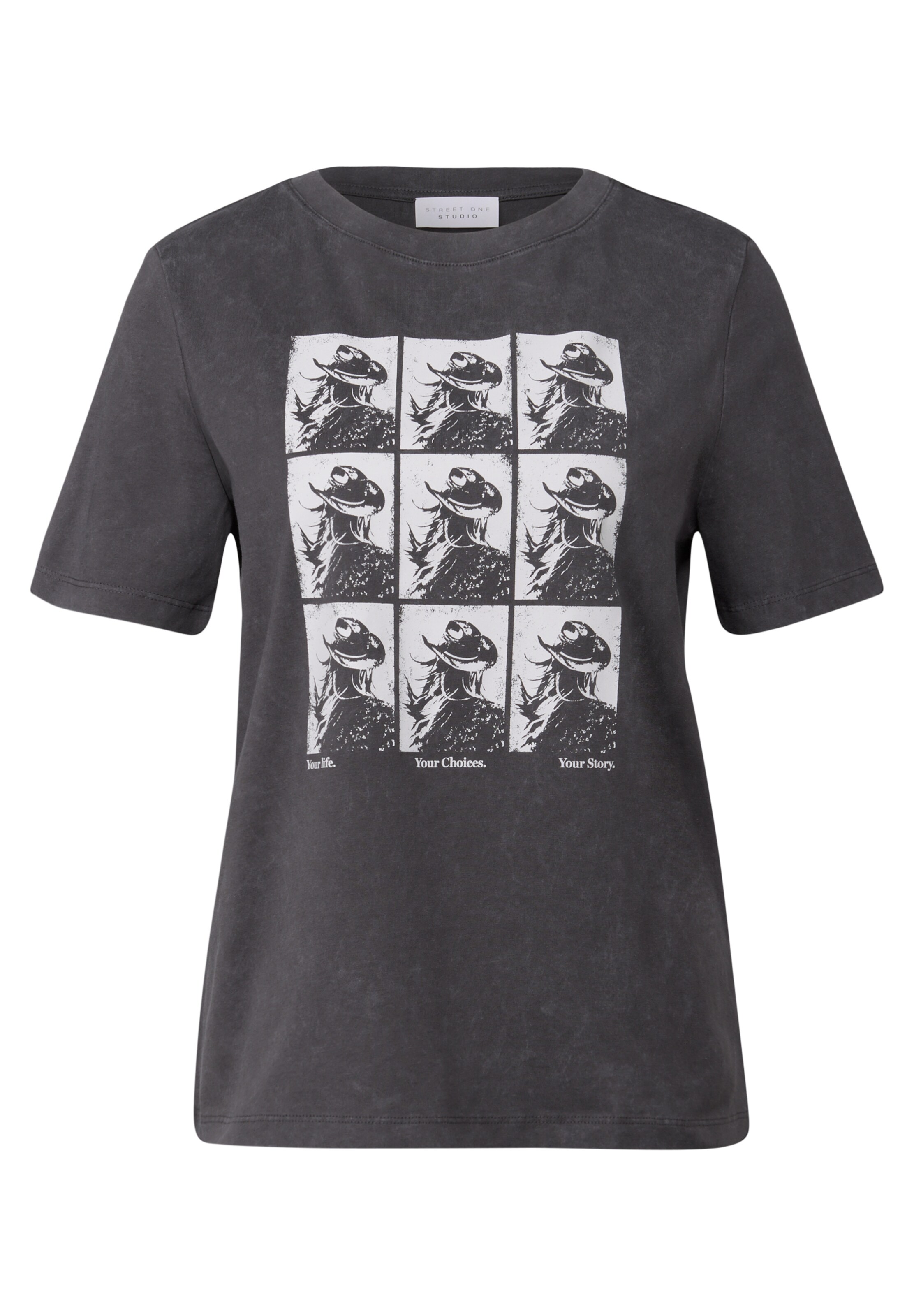 Street One Studio Shirt in Grey: front