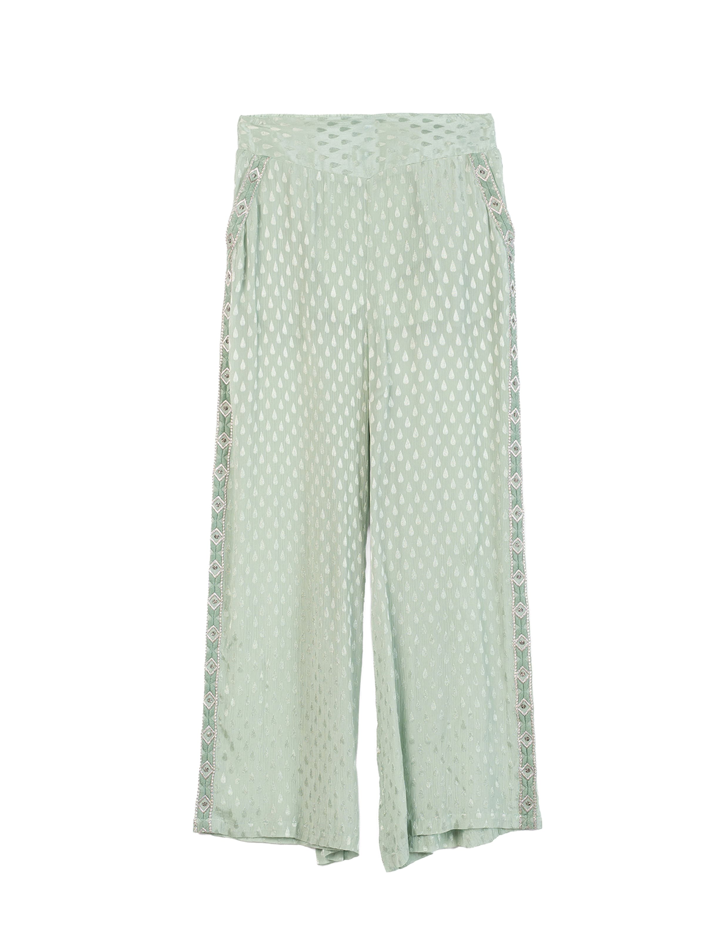 Camomilla Italia Wide leg Trousers 'Paki' in Green: front