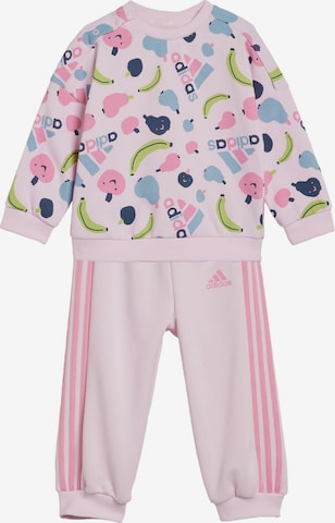 Costum de trening de la ADIDAS SPORTSWEAR pe roz: față