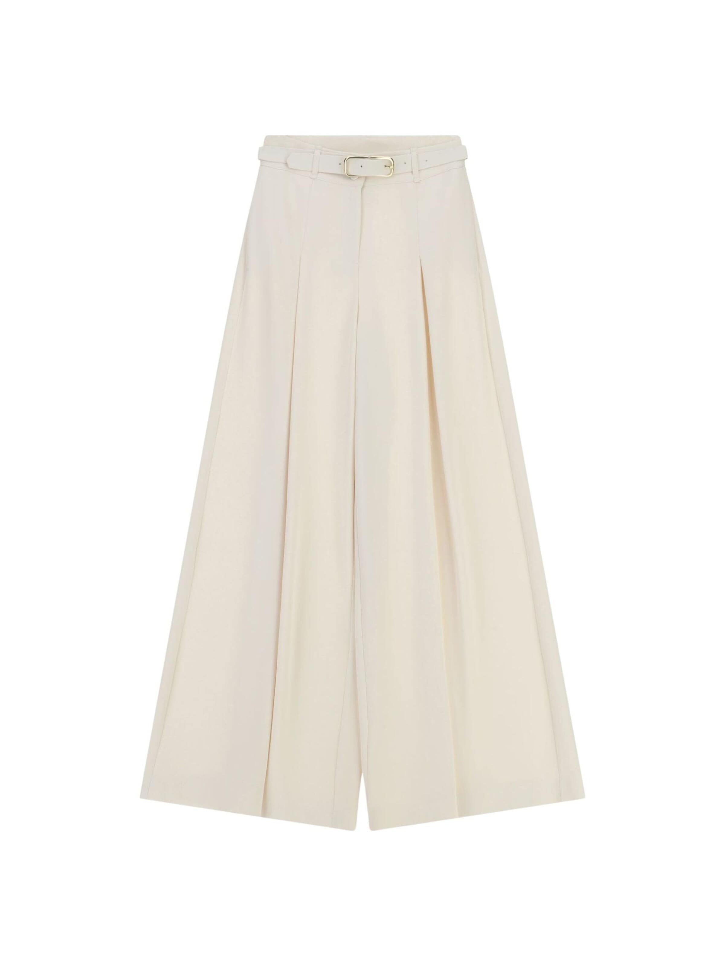 IMPERIAL Pants 'PANTALONE A PALAZZO' in White: front