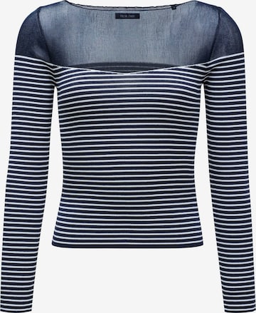 Salsa Jeans Pullover 'Trasparenz' in Blau: Vorderseite