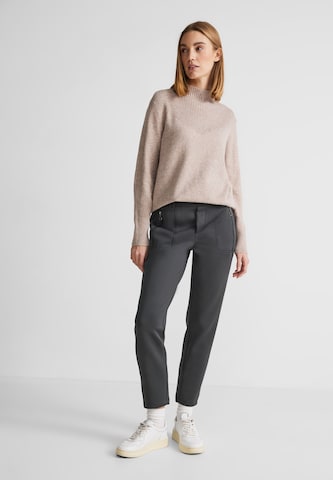 STREET ONE Slimfit Hose 'Bonny' in Grau