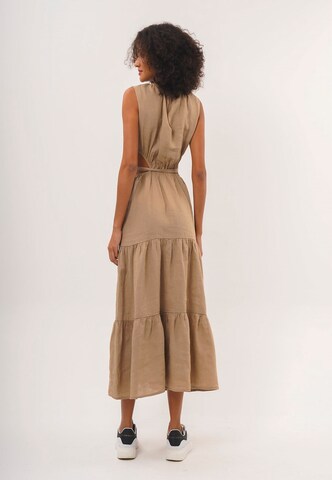 FRESHLIONS Maxikleid 'Lilia' in Braun