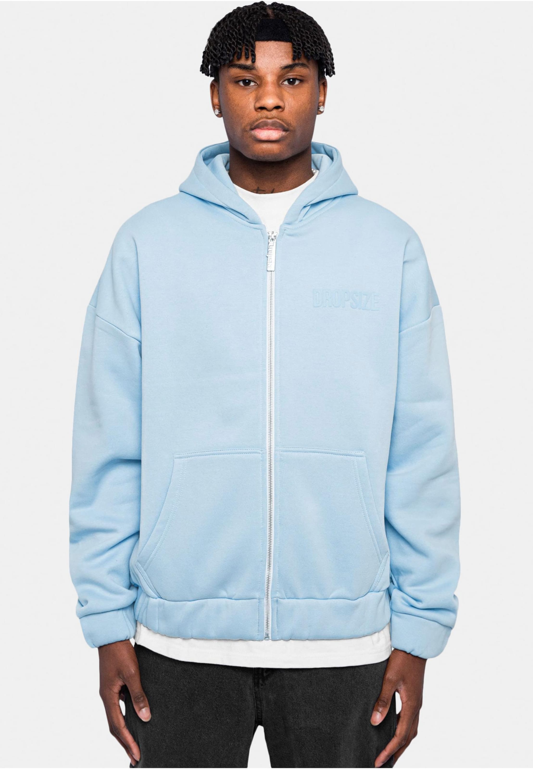 トップス Heavy Knit Zip Hoodie Light Blue Lsize トップス Heavy Knit Zip Hoodie Light Blue Lsize Heavy Knit Zip
