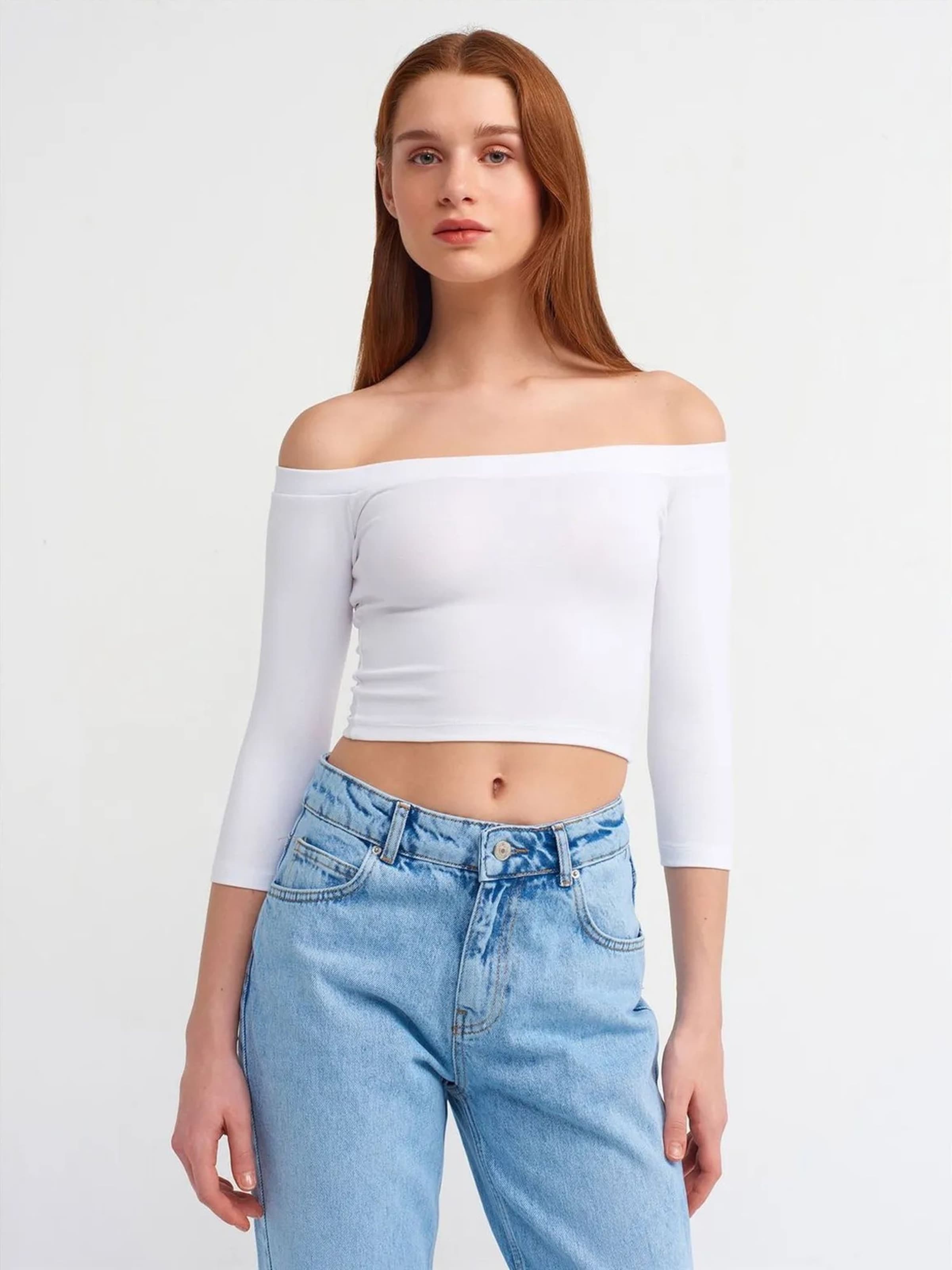 Camicia da donna di Dilvin in bianco: frontale