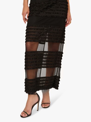 Adrianna Papell Evening dress 'Ruffle Knit Long Dress' in Black