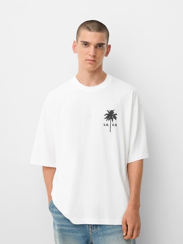 Bershka Tričko - Biela: predná strana