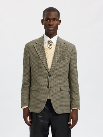 Coupe regular Veste de costume SELECTED en vert : devant