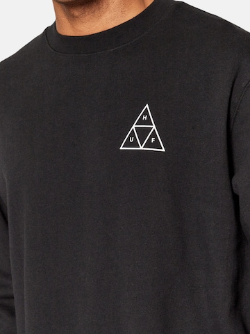 HUF Sweatshirt 'ESSENTIALS TT CREW' in Black
