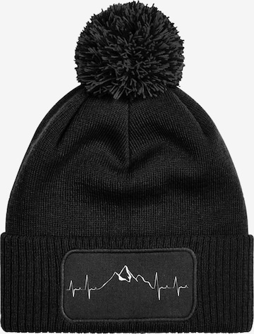 Youth Designz Mütze 'Heartbeat Mountain' in Schwarz: Vorderseite