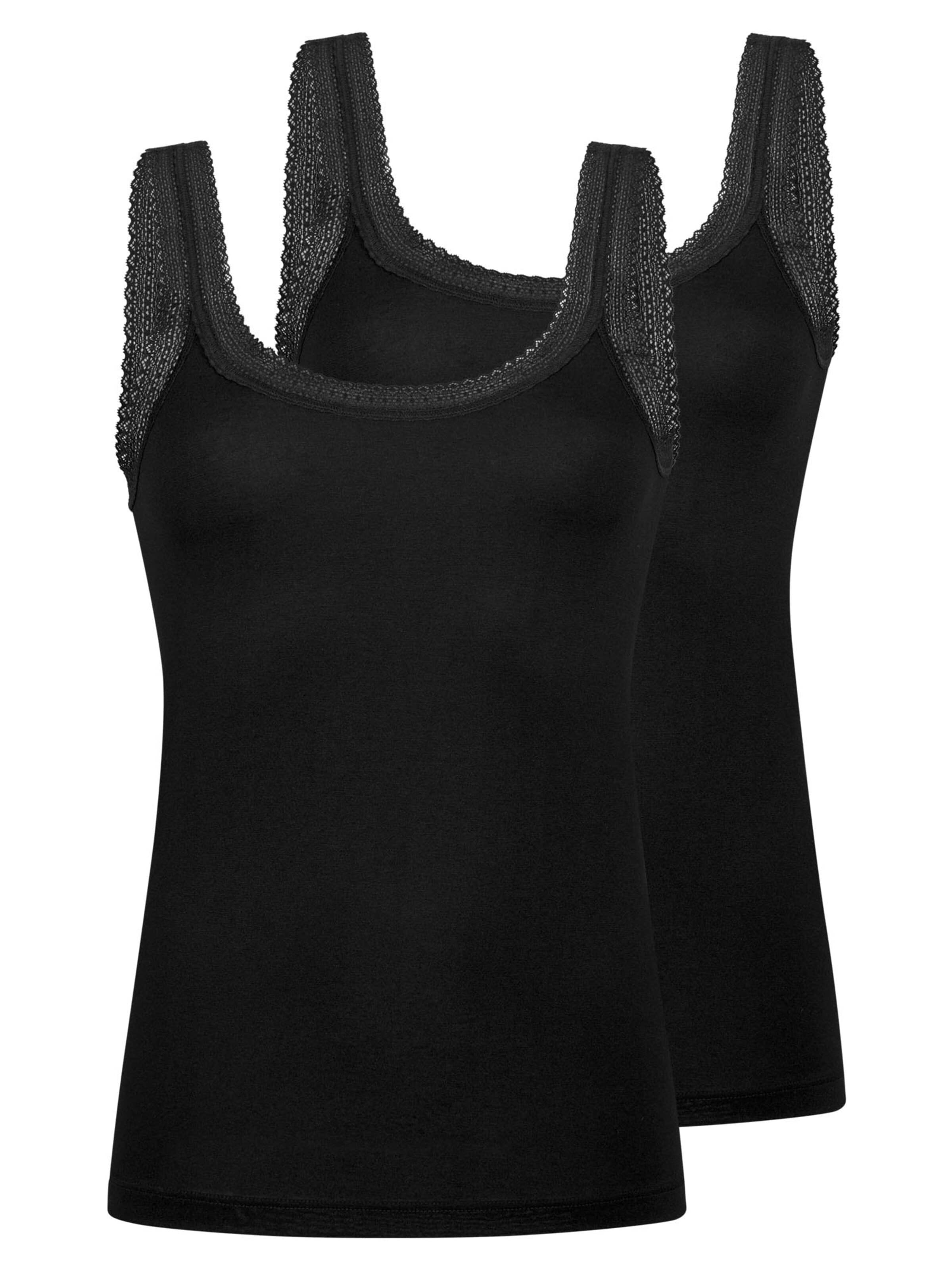 Mey Unterhemd 'Modal Lace'‌‌‌‌‌‌‌‌ in Schwarz: Vorderseite