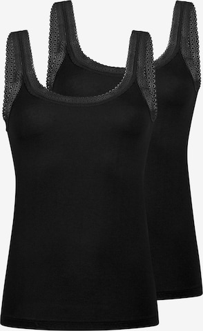 Mey Unterhemd 'Modal Lace' in Schwarz: Vorderseite