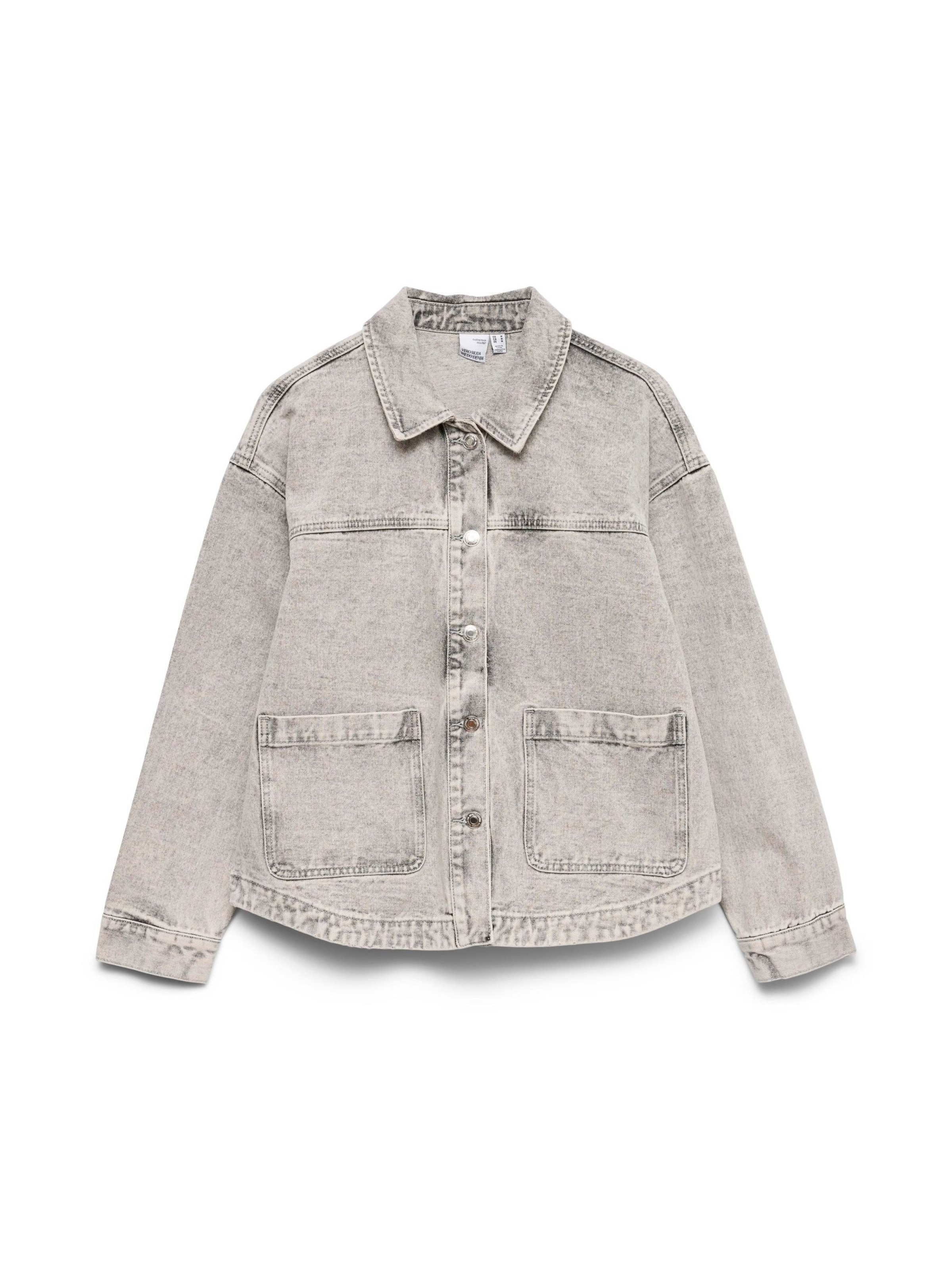 VERO MODA VMJAMIE Jeansjacke Hemdjacke in Grau: Vorderseite