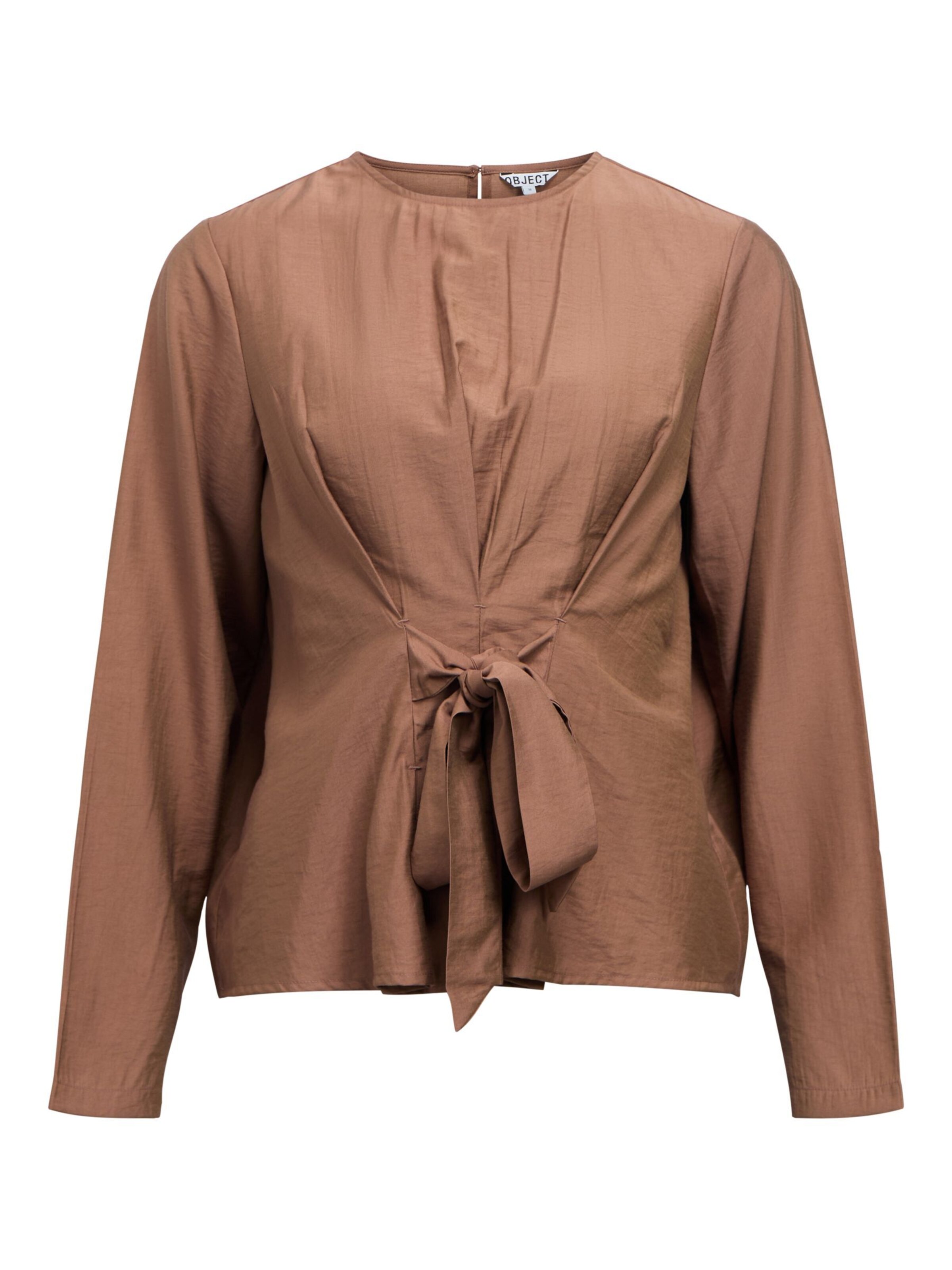 OBJECT - Blusa 'YUI' en marrón: frente