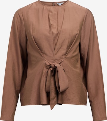 OBJECT - Blusa 'YUI' en marrón: frente