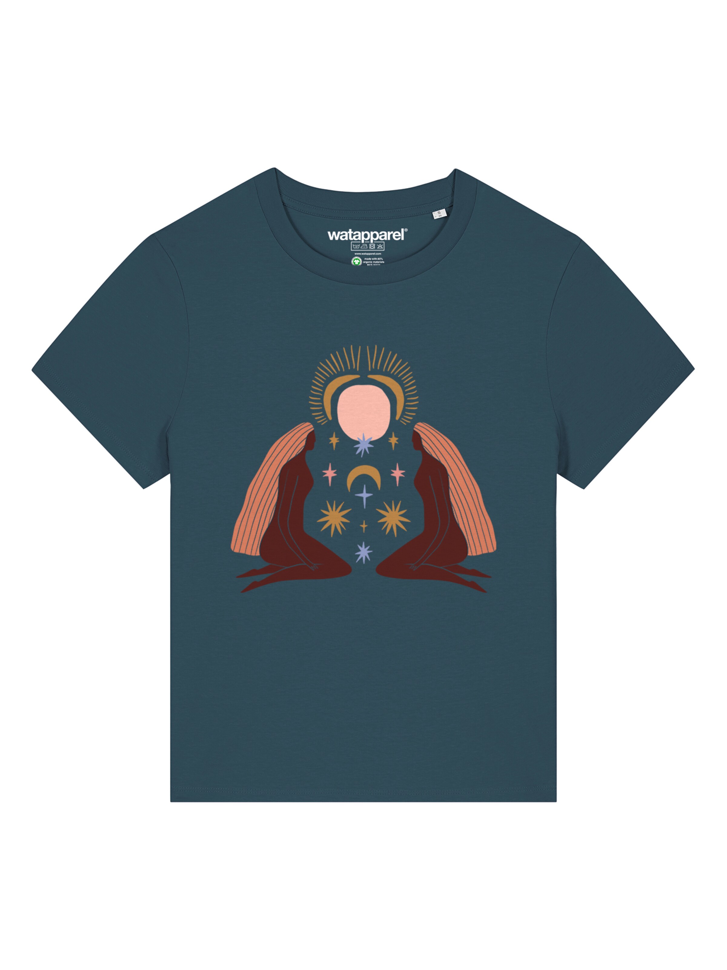 Watapparel Shirt 'Love And Flex' in Blauw: voorkant