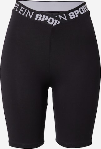 Plein Sport Skinny Shorts in Schwarz: predná strana