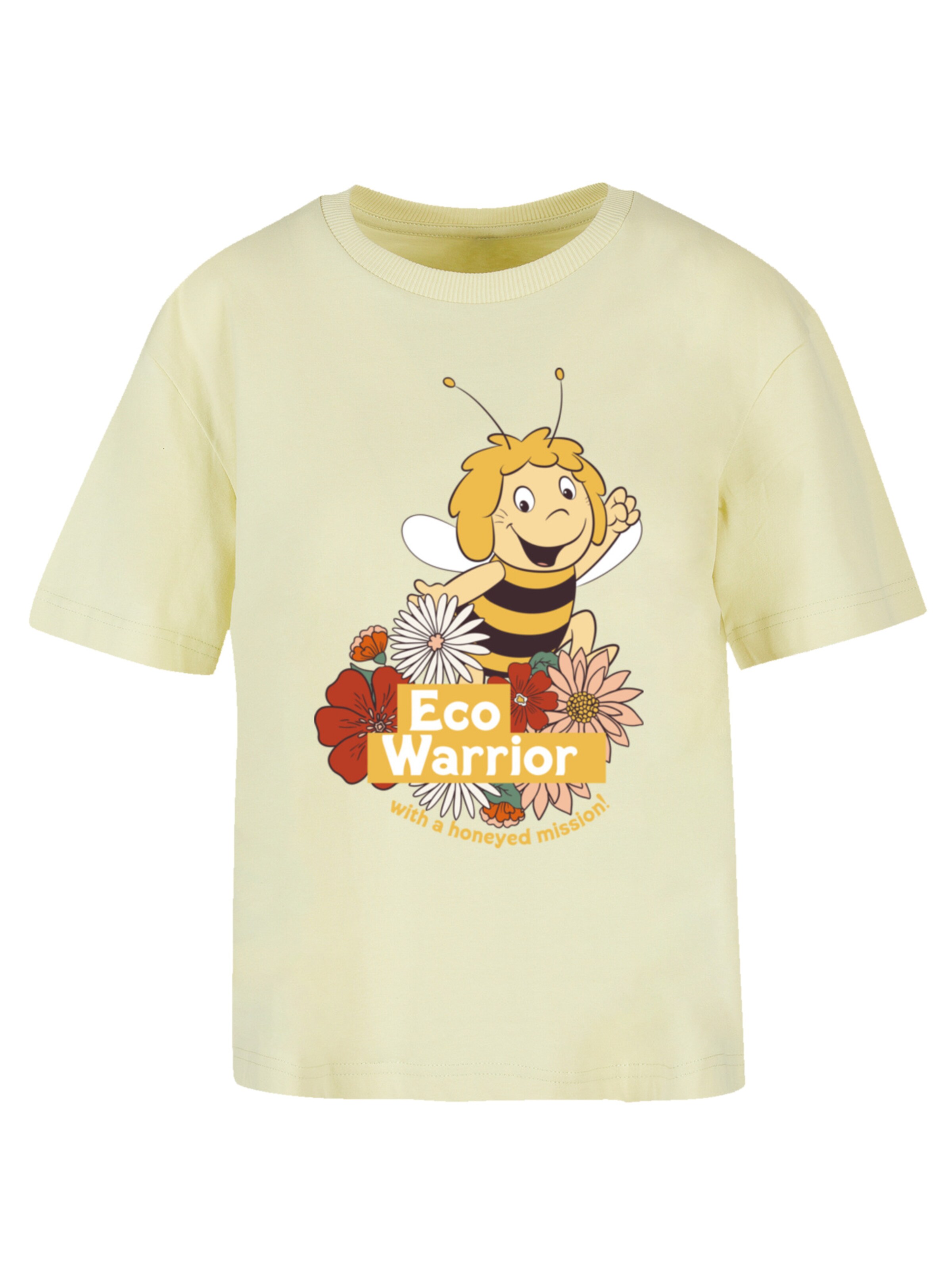 F4NT4STIC Shirt 'Eco Warrior' in Gelb: Vorderseite