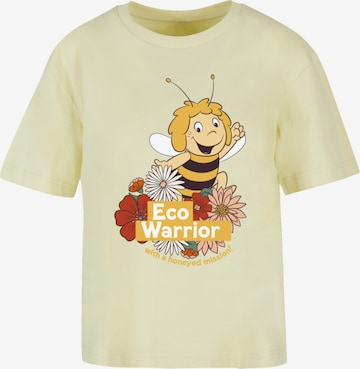 F4NT4STIC Shirt 'Eco Warrior' in Gelb: Vorderseite