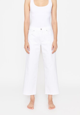 Angels Wide leg Jeans 'Linn Fringe' in White