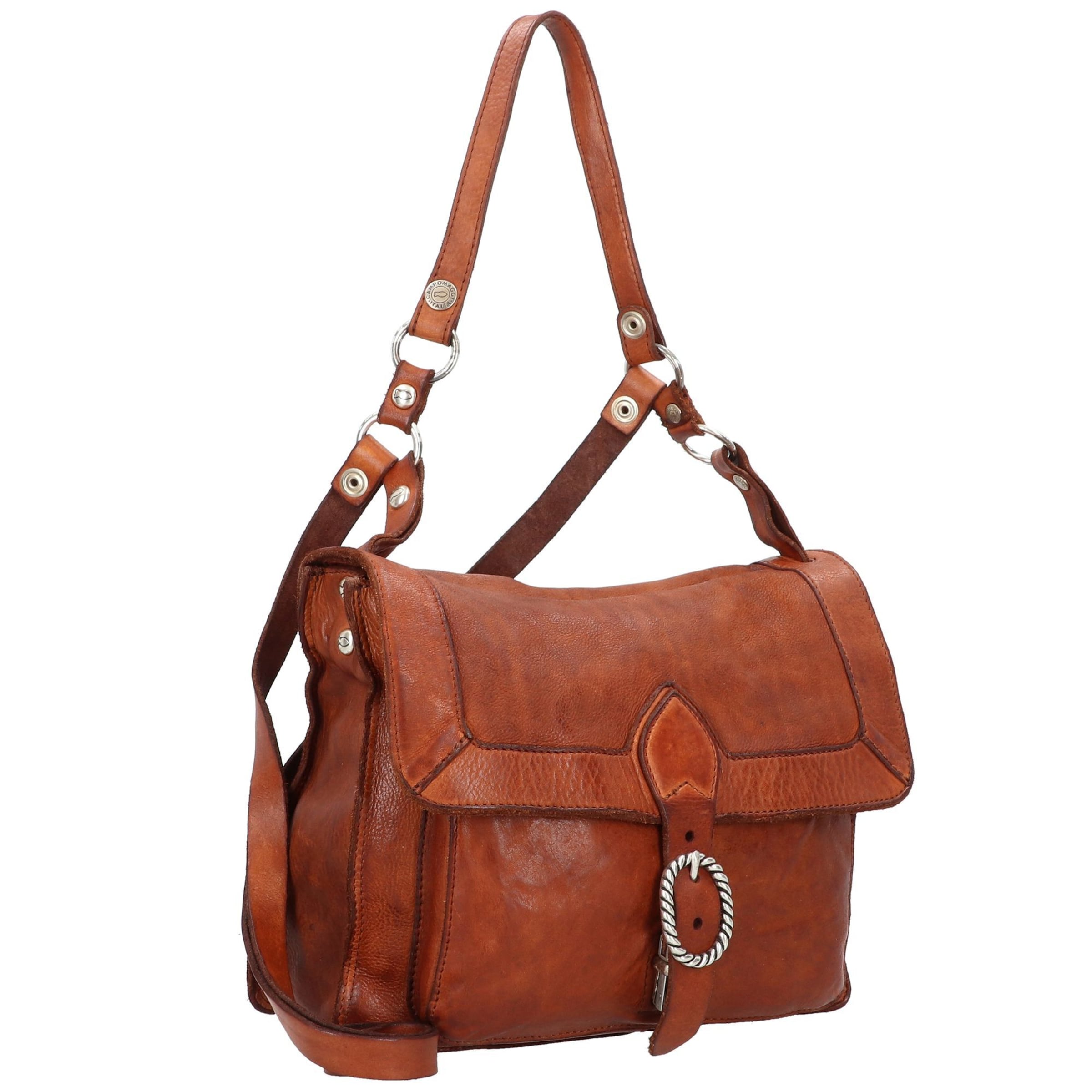 Sac bandoulière Campomaggi en marron : devant