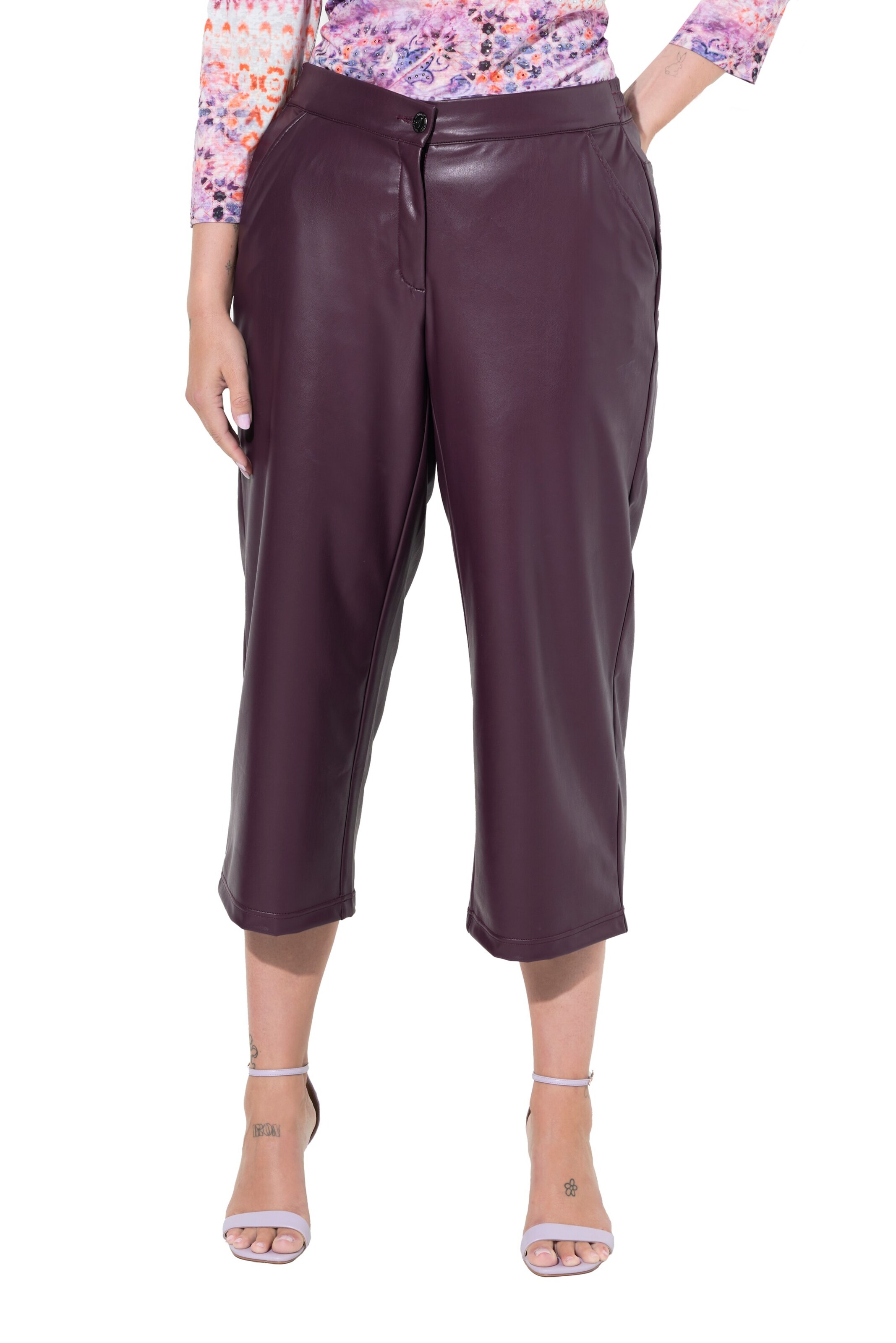 MIAMODA Wide leg Chino in Lila: voorkant