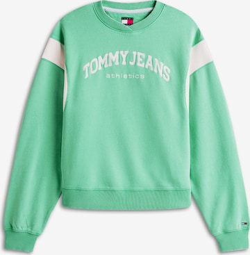 žalia Tommy Jeans Megztinis be užsegimo 'Varsity': priekis