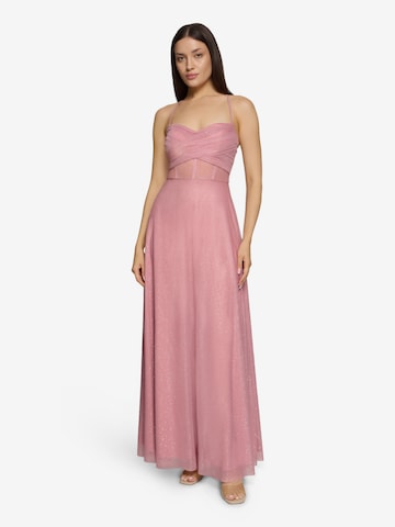 Robe de soirée Vera Mont en rose : devant