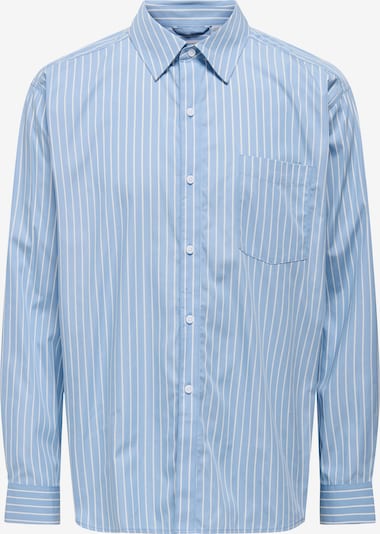 Marškiniai iš Only & Sons, spalva – šviesiai mėlyna / balta, Prekių apžvalga