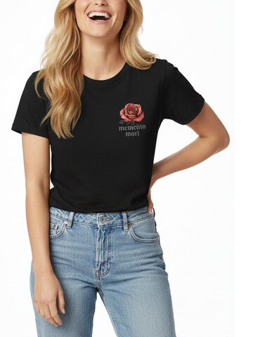 MAKAYA Shirt 'Memento Rose' in Black