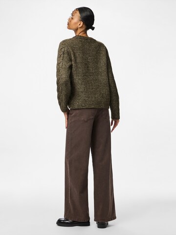 PIECES Sweater 'PCNina' in Green