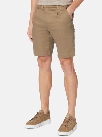 Regular Pantalon à pince Boggi Milano en beige : devant