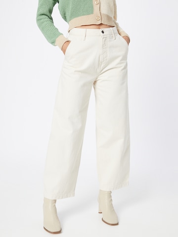 Kings Of Indigo Wide Leg Jeans 'LEILA CROPPED' in Beige: predná strana