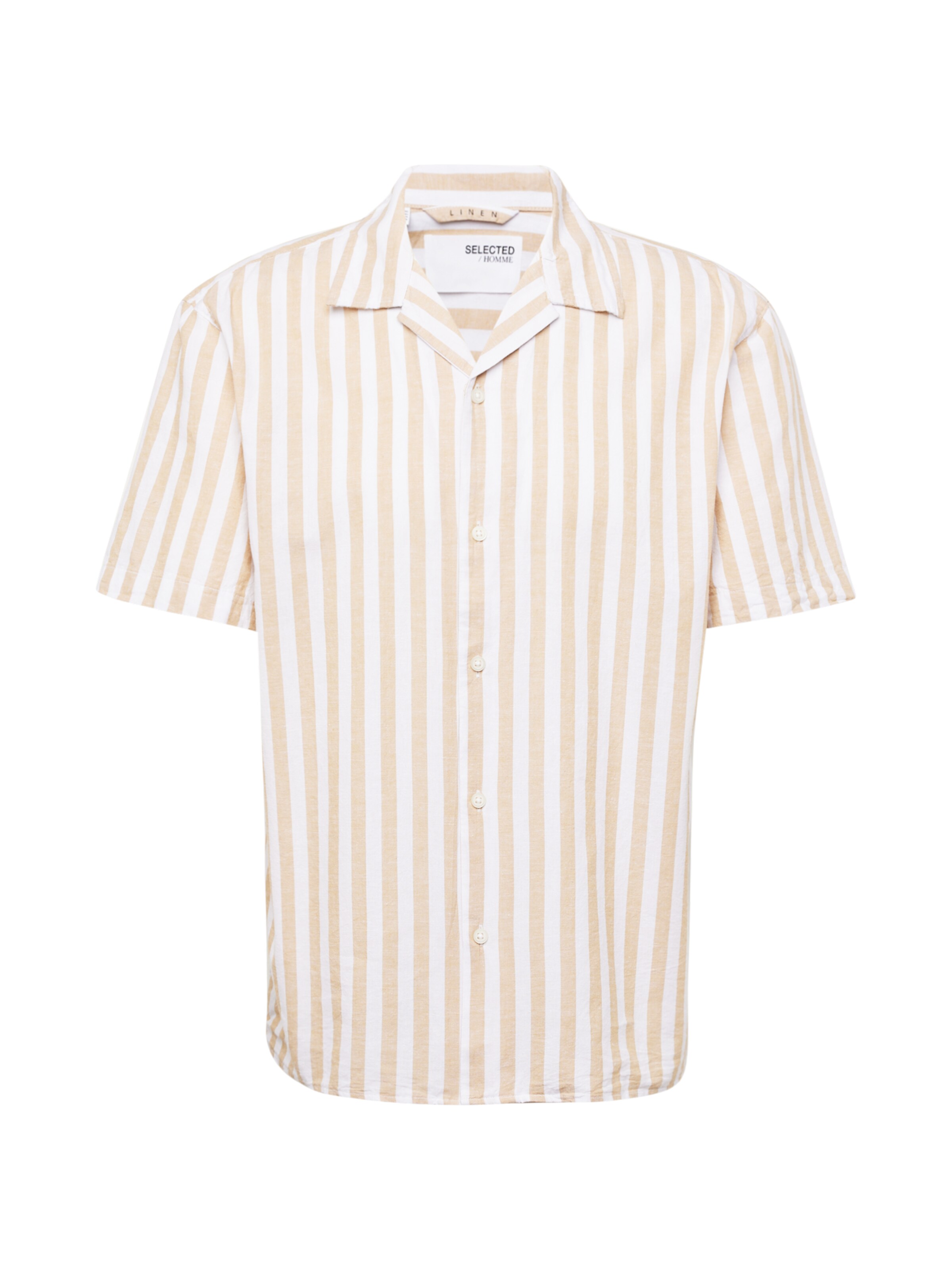 SELECTED Рубашка в Бежевый: спереди