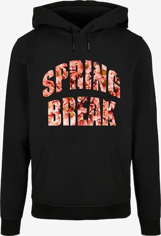 Merchcode Sweatshirt 'Spring Break 1' in Black: front