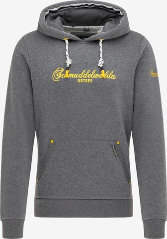 Schmuddelwedda Hoodie 'Ostsee' in Grau: predná strana