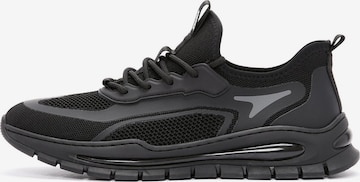 Derimod Platform trainers in Black: front