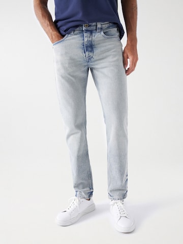 Coupe slim Jean Salsa Jeans en bleu : devant