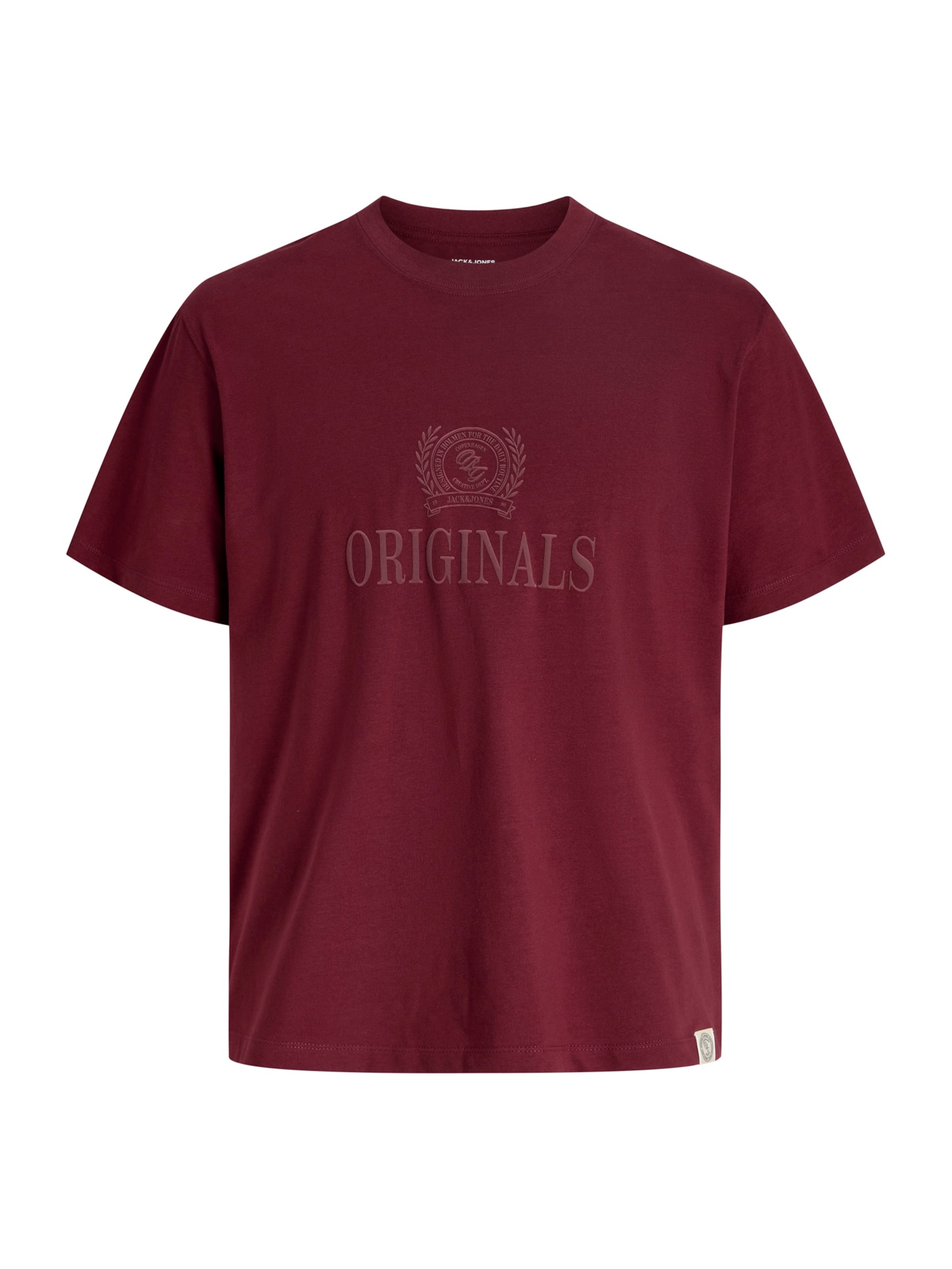 T-Shirt 'JORFREDERIKSBERG' Jack & Jones Plus en marron : devant