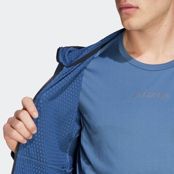 ADIDAS TERREX Skinny Athletic Fleece Jacket 'Tech Flooce Light ' in Blue