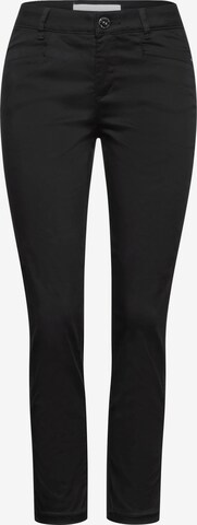 STREET ONE Slim fit Chino Pants in Black: front