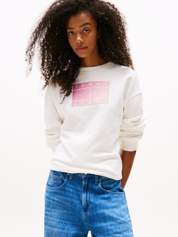 Tommy Jeans Μπλούζα φούτερ σε λευκό: μπροστά