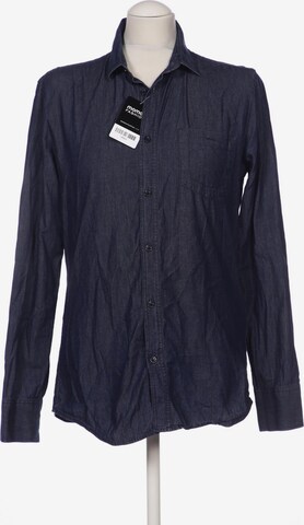 BIKKEMBERGS Button Up Shirt in M in Blue: front