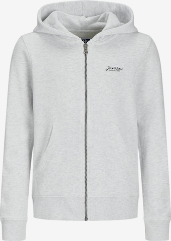 Jack & Jones Junior Sweatjacke 'Beau' in Grau: Vorderseite