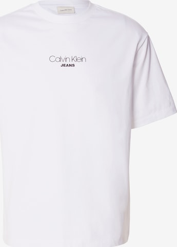 Calvin Klein Jeans Тениска в бяло: отпред