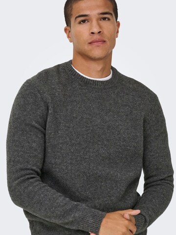 Pull-over 'ONSRAY' Only & Sons en gris